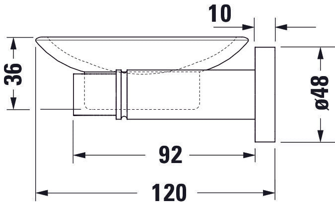 Duravit D-Code porte-savon Ø10 cm pour 1 savon 