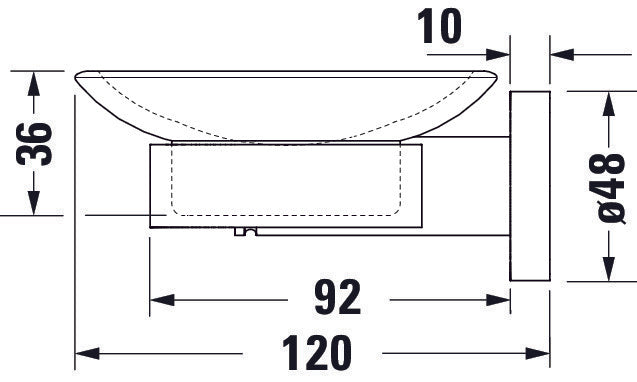 Duravit D-Code porte-savon Ø10 cm pour 1 savon 