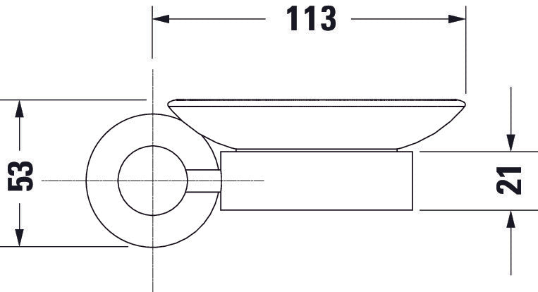 Duravit D-Code porte-savon Ø10 cm pour 1 savon 