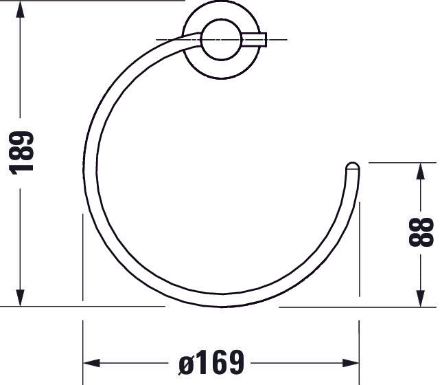 Duravit D-Code anneau porte-serviettes 