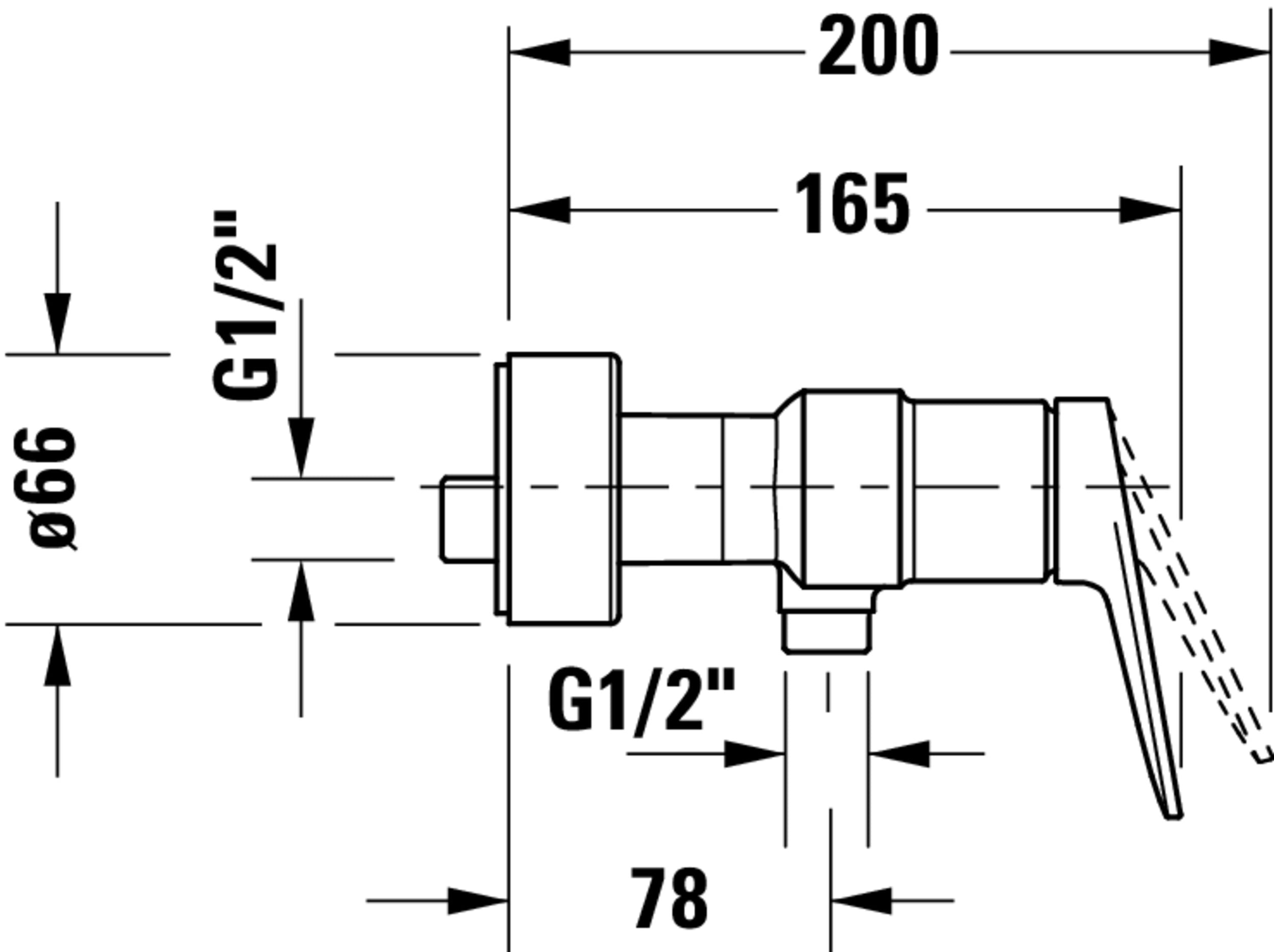 Duravit Wave Aufputz-Einhebel-Brausemischer