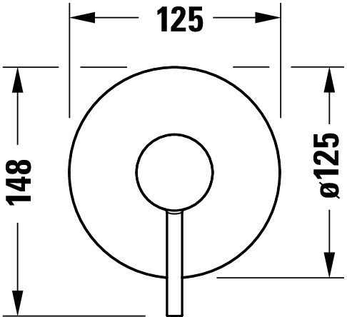 Duravit Circle Mitigeur monocommandé encastré set chrome brillant 