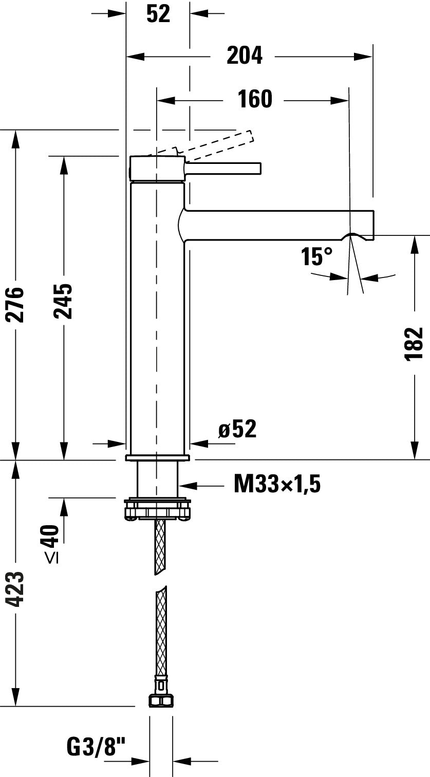 Duravit Circle Mitigeur monocommandé pour lavabo L