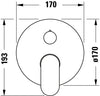 Mitigeur monocommande pour baignoire Duravit Wave