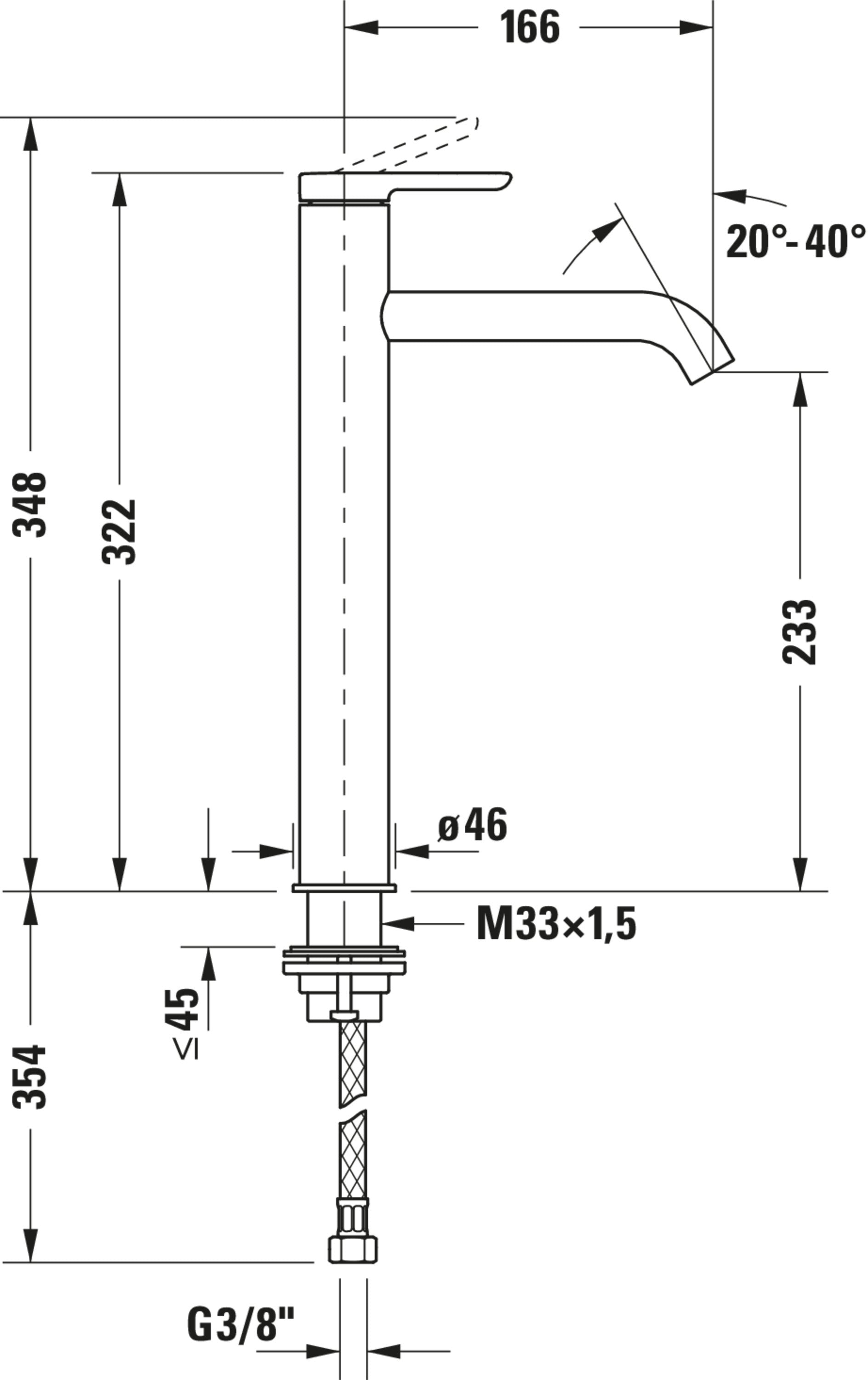 Duravit C.1 Mitigeur de lavabo monocommande XL