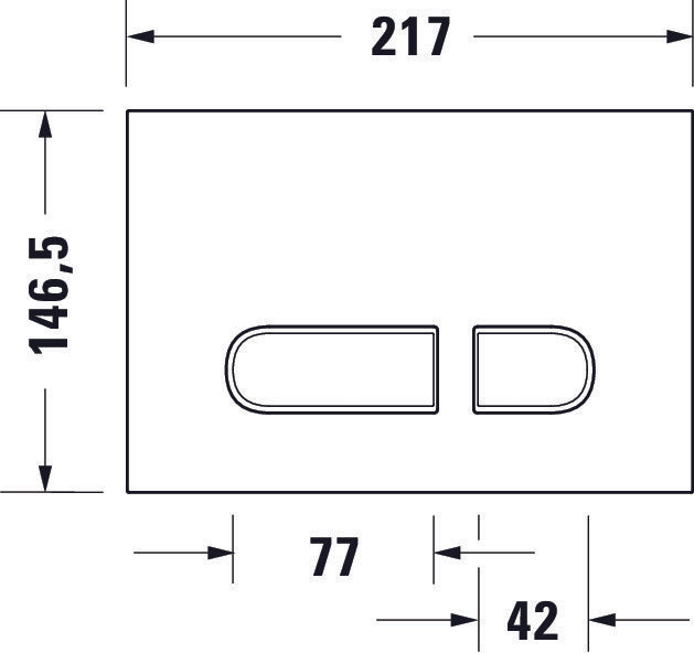 Duravit DuraSystem plaque de déclenchement mécanique pour WC
