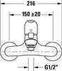 Duravit DuraVelez robinetterie de baignoire, apparente, 2 consommateurs, chrome