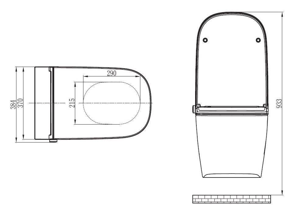 Ensemble complet WC-douche Basic 1104 avec élément de pré-mur Geberit Duofix