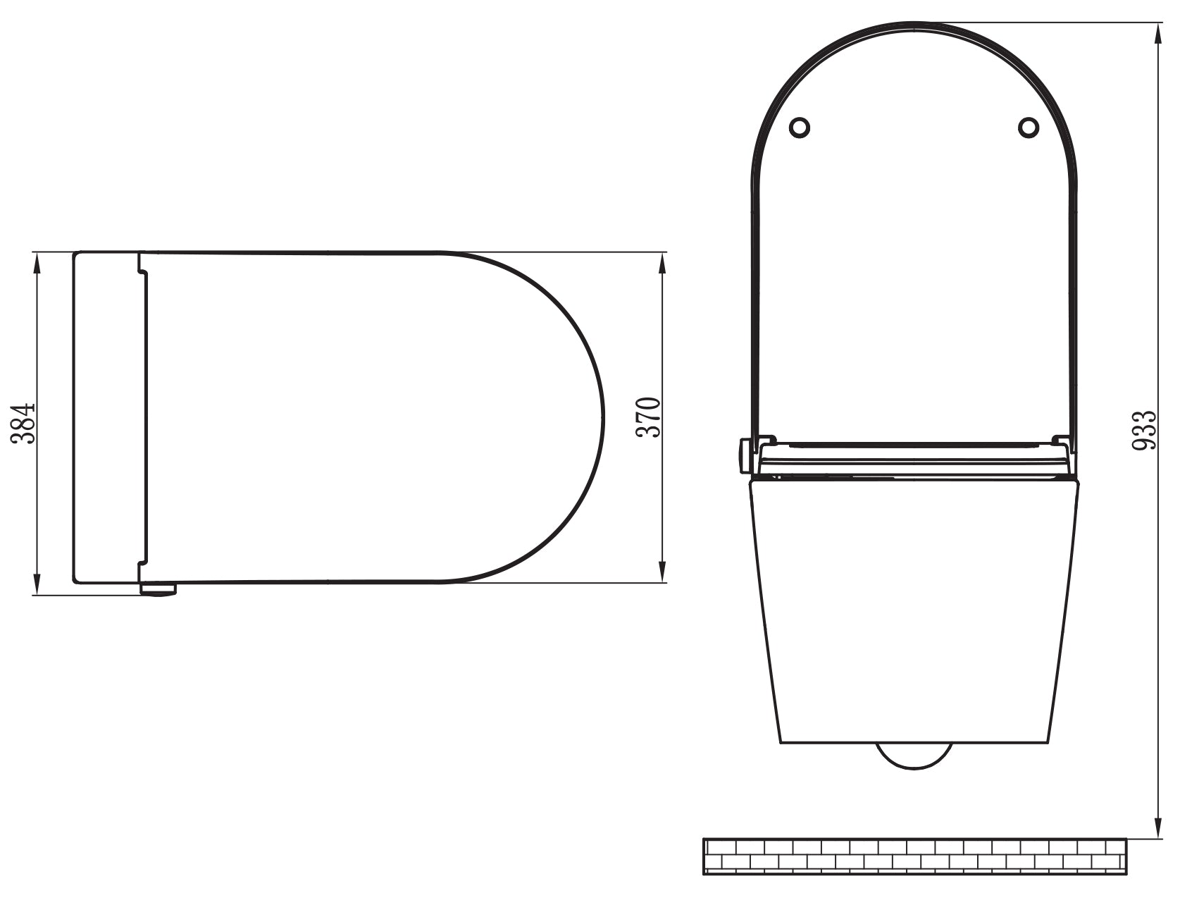 Ensemble complet - WC Japonais lavant PRO+ 1102 avec module sanitaire 805S en noir