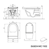 Dusch-WC Komplettset Basic 1102 mit Geberit Duofix Vorwandelement