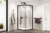 Paroi de douche ronde NT509 avec portes coulissantes
