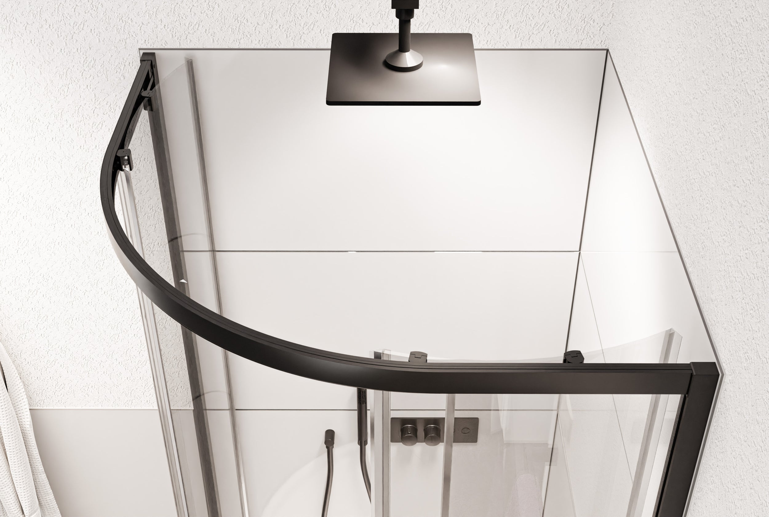 Paroi de douche ronde NT509 avec portes coulissantes