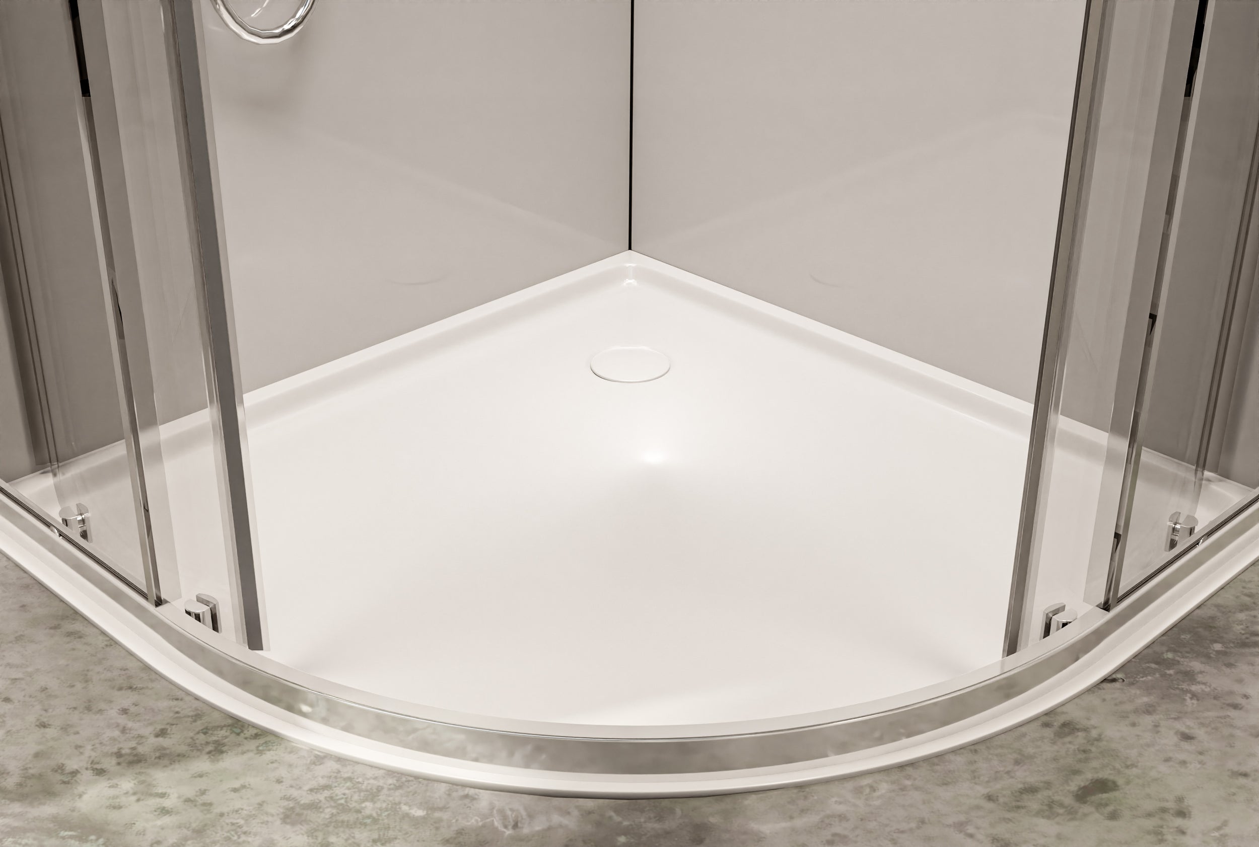 Paroi de douche ronde NT509 avec portes coulissantes
