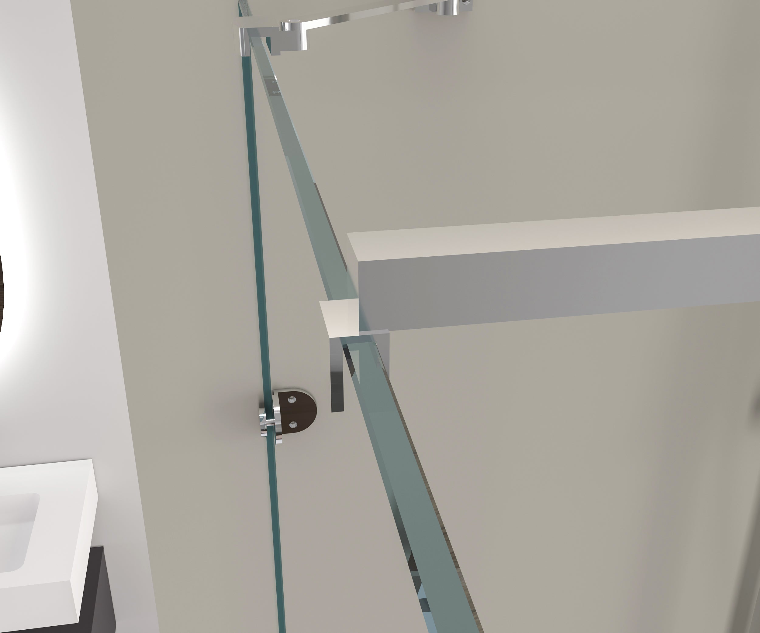 Paroi de douche en forme de U EX412 avec portes pivotantes