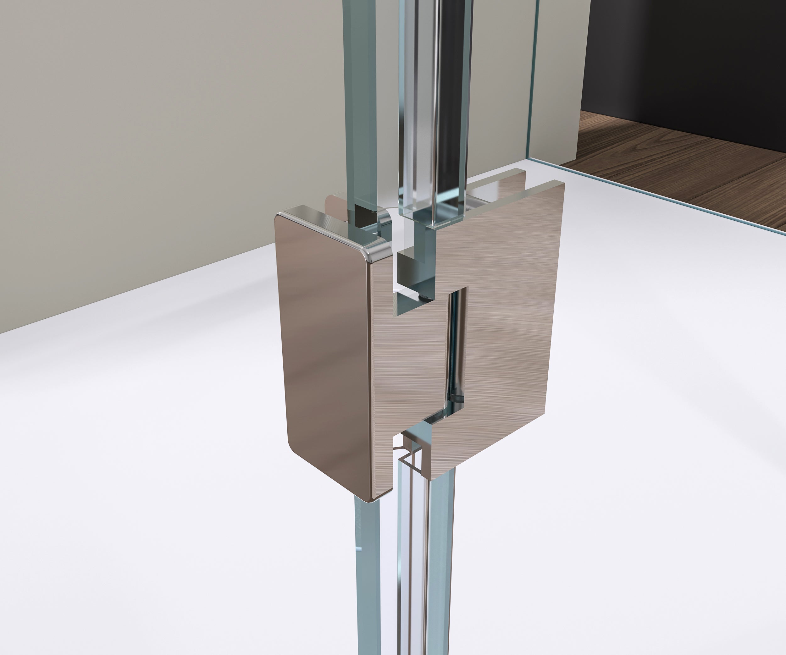Paroi de douche en forme de U EX412 avec portes pivotantes