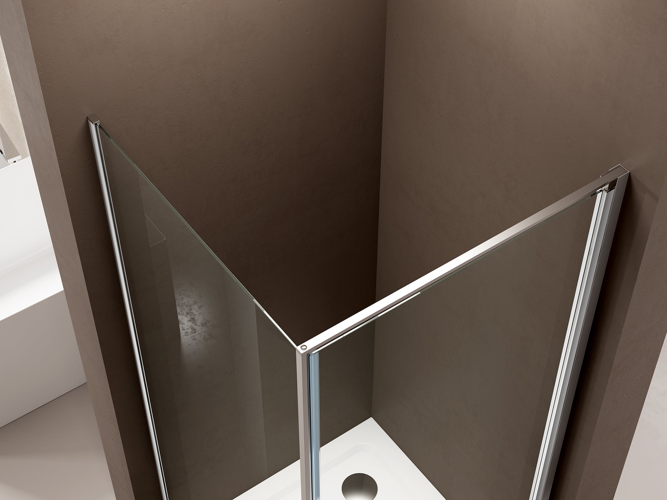 Paroi de douche accès d'angle EX416S