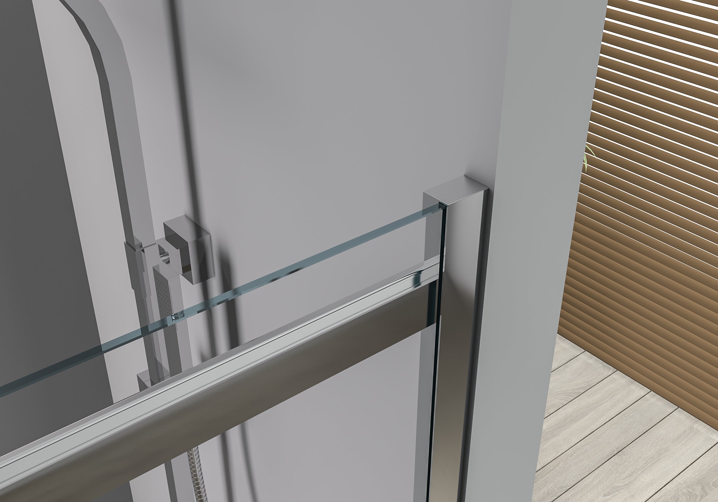 Paroi de douche avec porte coulissante EX806