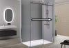 Paroi de douche fixe et porte coulissante EX806 - en verre de sécurité NANO - 90 x 120 x 195 cm