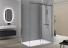 Paroi de douche fixe et porte coulissante EX806 - en verre de sécurité NANO - 90 x 120 x 195 cm