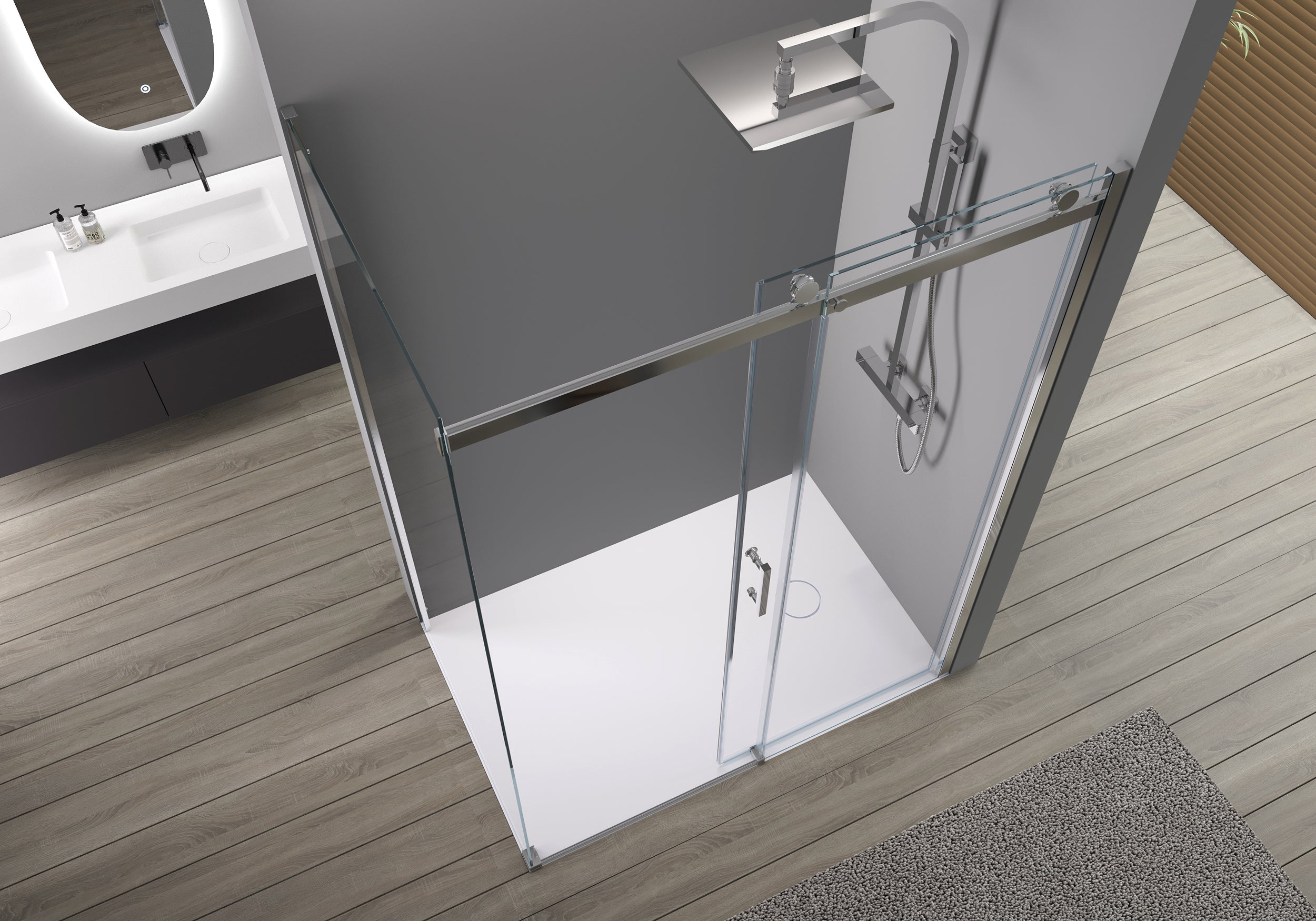 Paroi de douche avec porte coulissante EX806