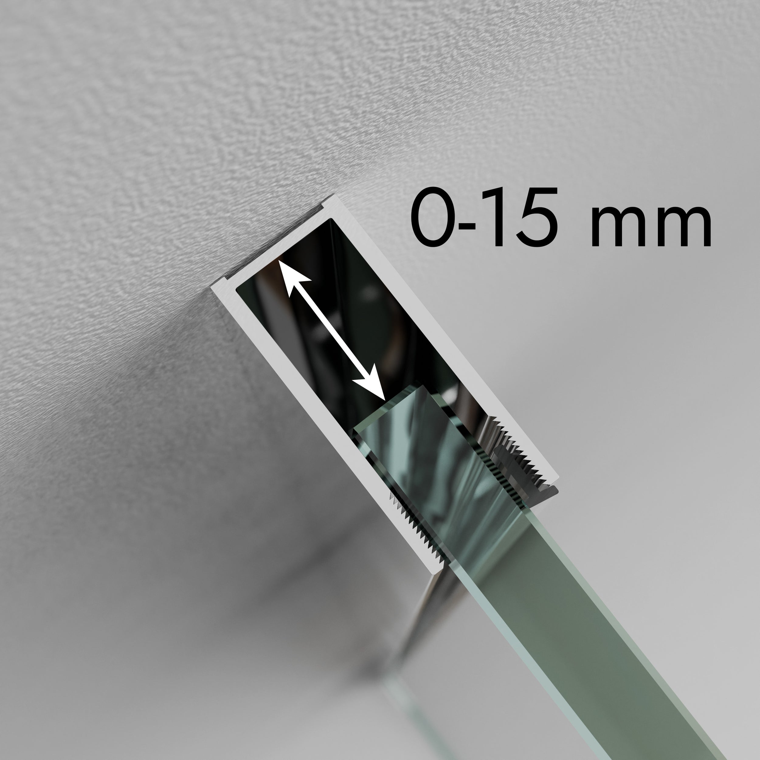 Paroi de douche à l'italienne EX101 -  Verre trempé Nano 8mm  - Bande de verre dépoli - Largeur au choix