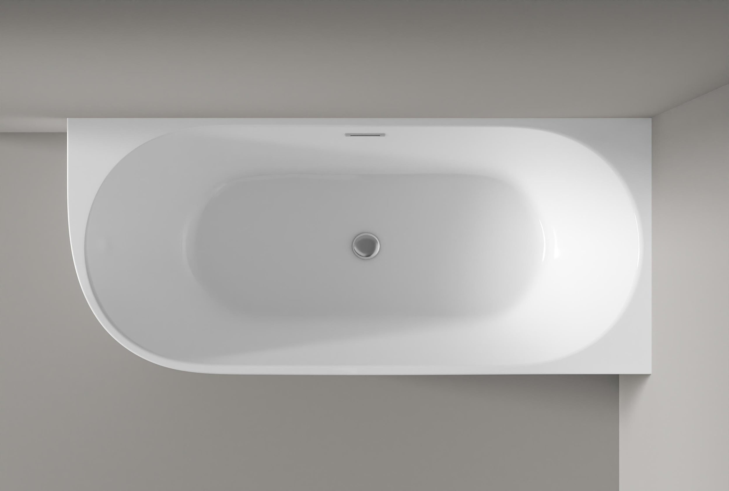 Baignoire d'angle semi-îlot LENA CORNER 