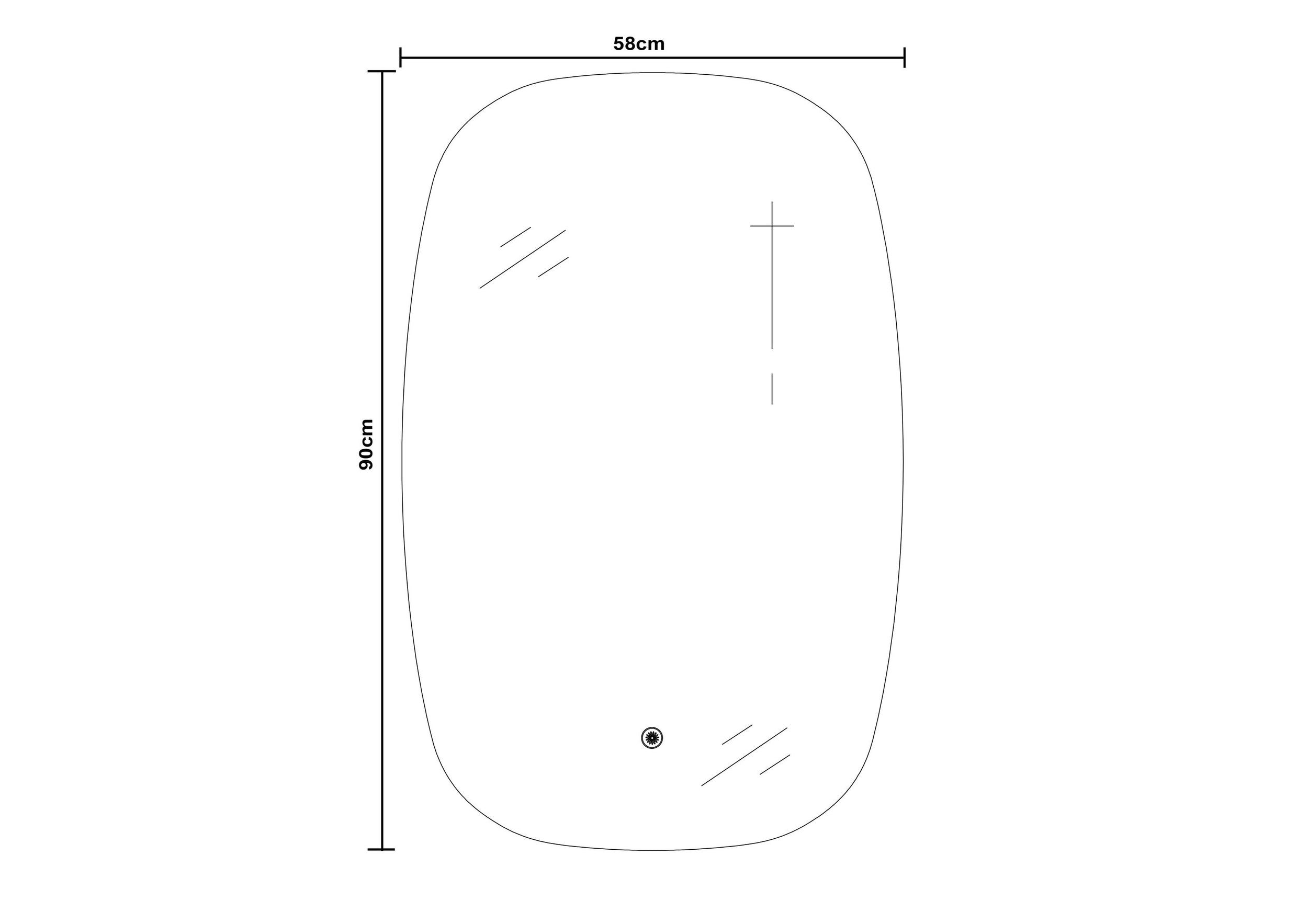 Miroir de salle de bain lumineux LED INALCO Oval