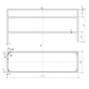 Console métallique pour lavabo 150S