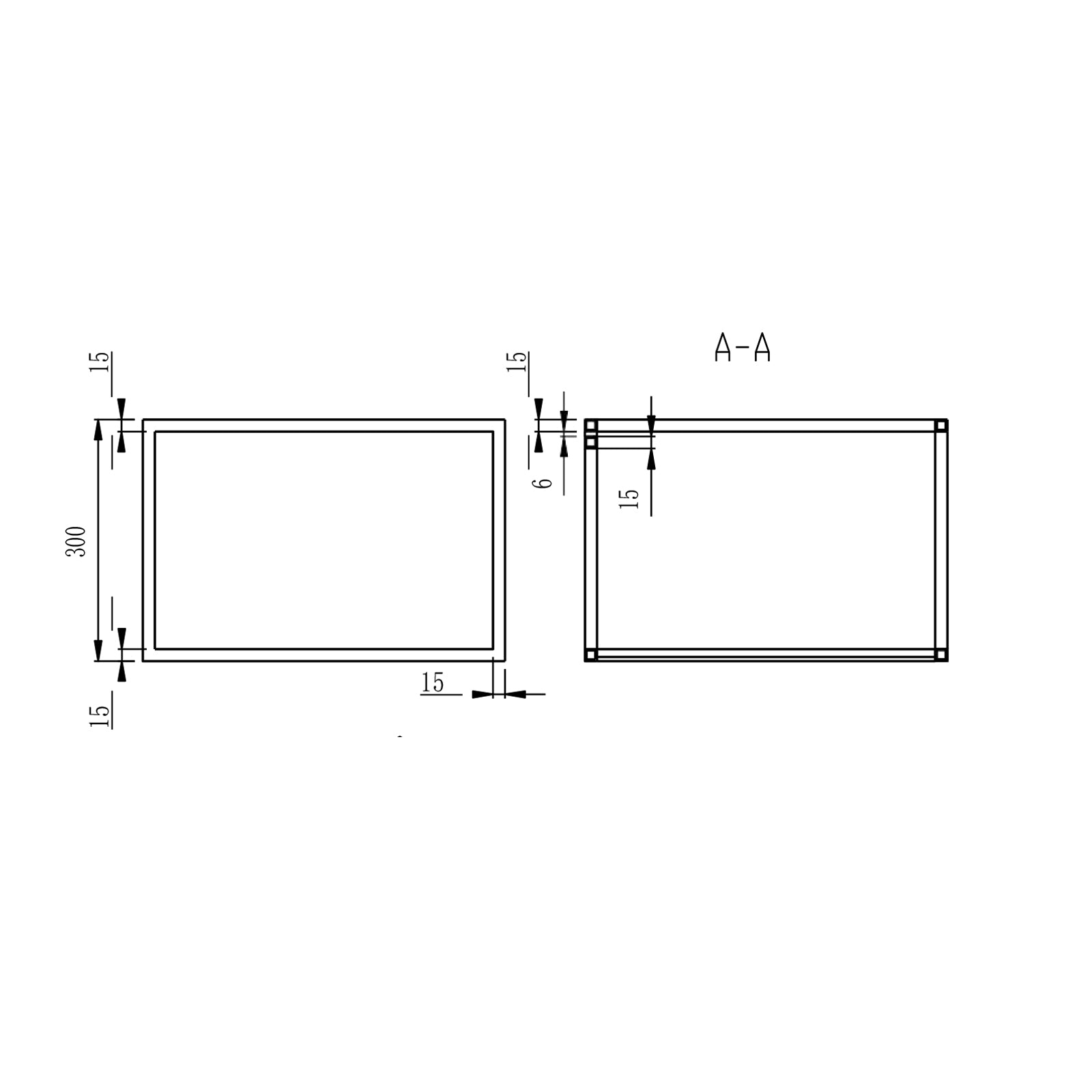 Console métallique suspendue pour vasque 150S - noir mat - convient à la double vasque Bernstein TWG16