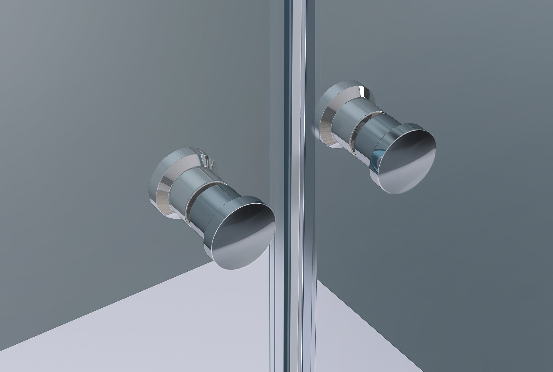 Porte de douche en niche battantes doubles NT218