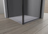 Paroi de douche d'angle avec porte pivotante NT416 - noir mat