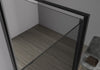 Paroi de douche d'angle avec porte pivotante NT416 - noir mat