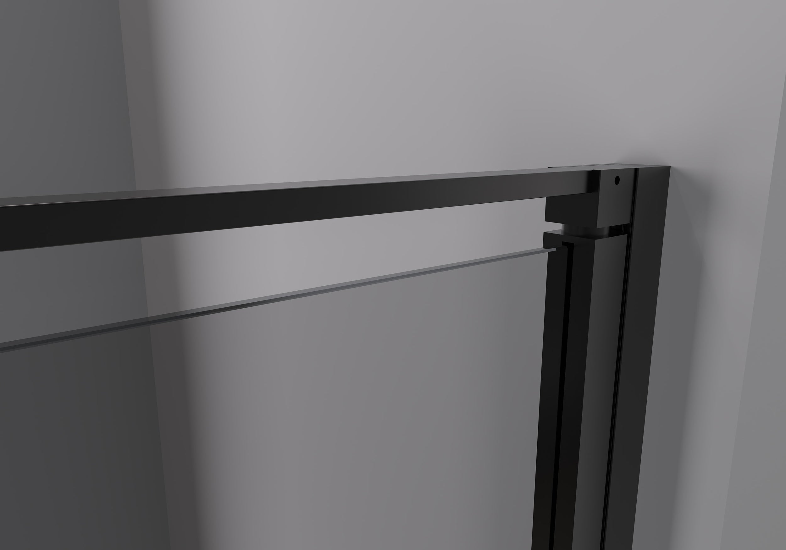 Paroi de douche d'angle avec porte pivotante NT416 - noir mat
