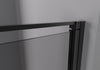 Paroi de douche d'angle avec porte pivotante NT416 - noir mat