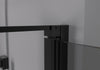 Paroi de douche d'angle avec porte pivotante NT416 - noir mat