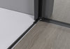Paroi de douche d'angle avec porte pivotante NT416 - noir mat