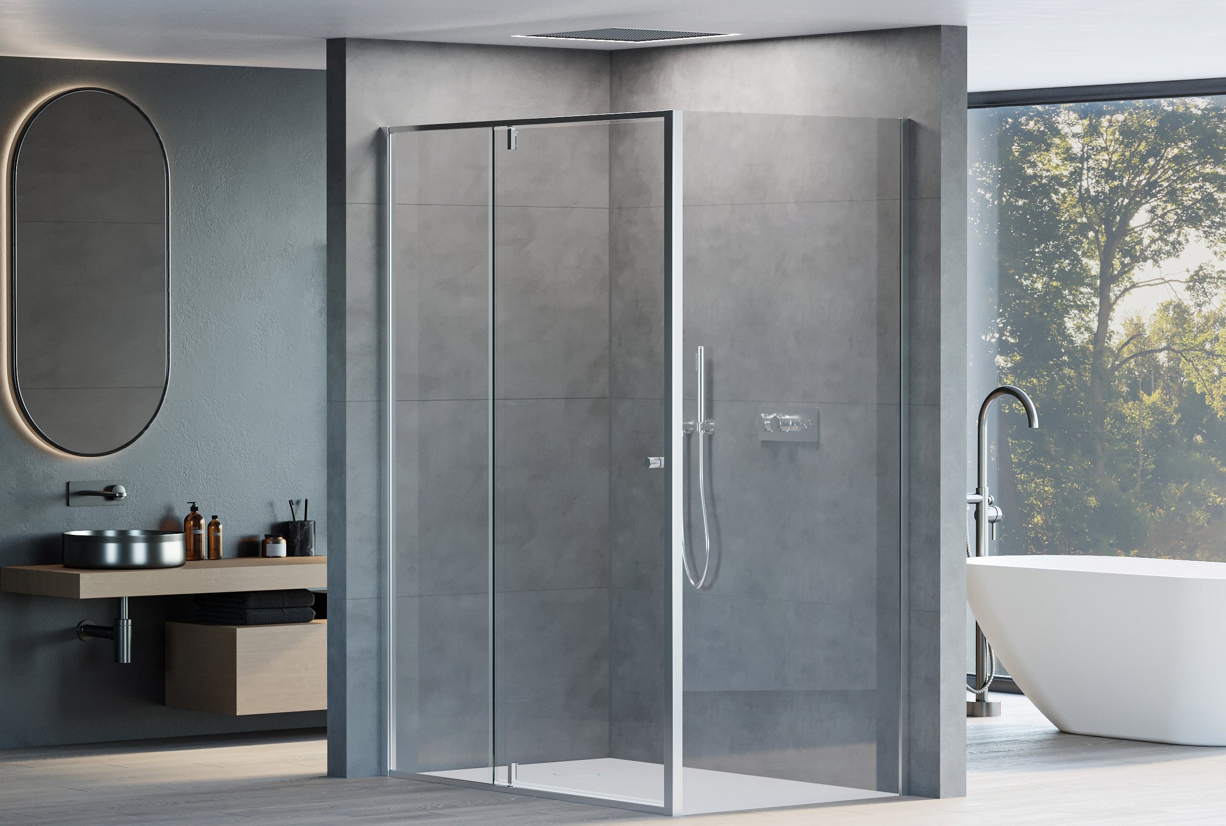 Paroi de douche accès d'angle NT606 - FLEX