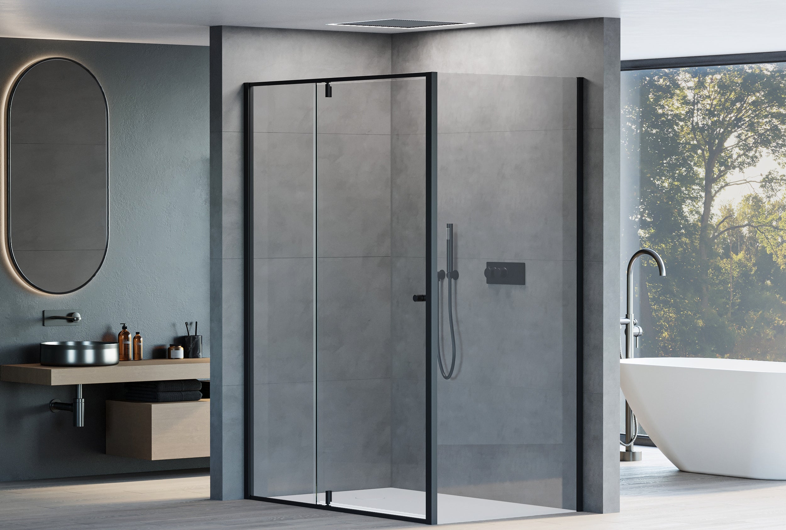 Paroi de douche accès d'angle NT606 - FLEX