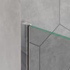 Paroi de douche à l'italienne EX101 -  Verre trempé Nano 8mm  - Bande de verre dépoli - Largeur au choix