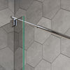 Paroi de douche à l'italienne EX101 -  Verre trempé Nano 8mm  - Bande de verre dépoli - Largeur au choix