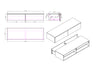 Meuble sous-lavabo TLB 150-48
