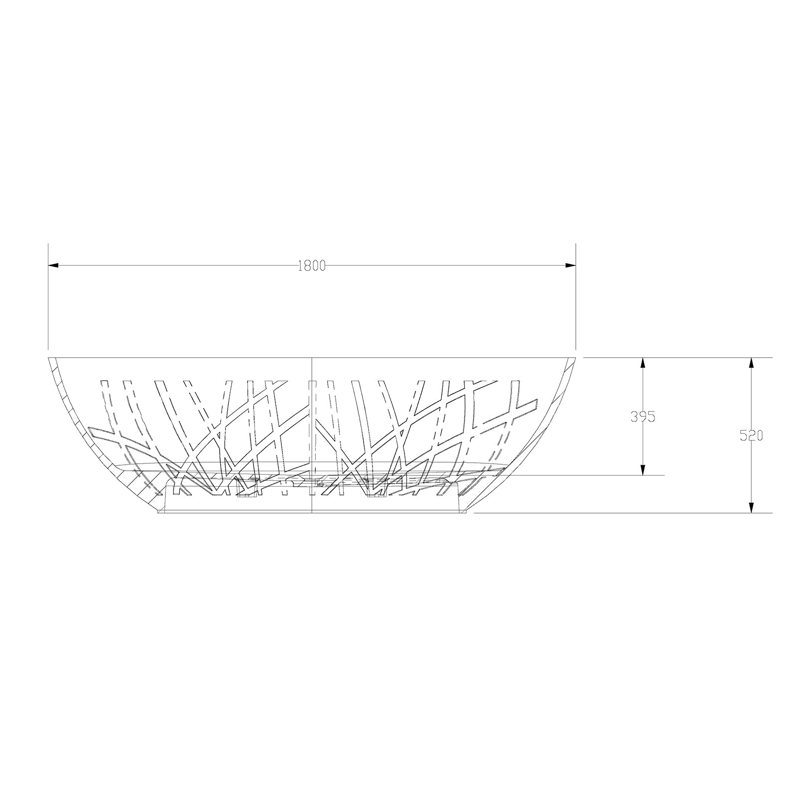 Baignoire îlot LEO fonte minérale