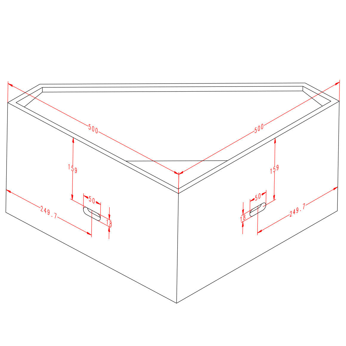 Lave-mains d'angle fonte minérale TWG70