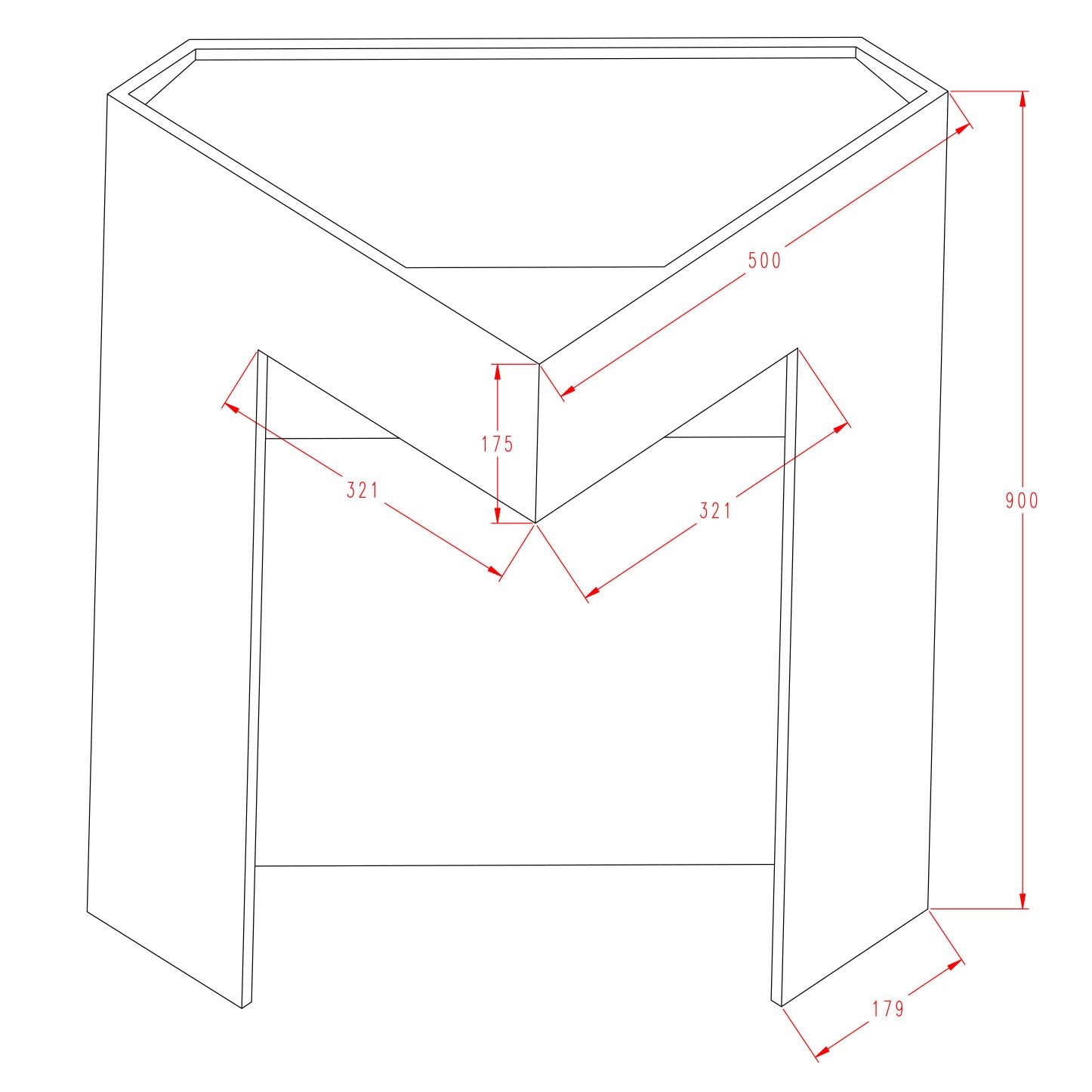 Vasque d'angle au sol TWZ70