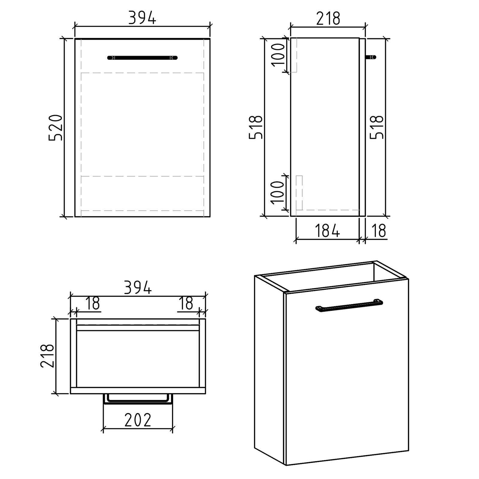 Meuble salle de bain TABLO 400