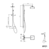 Système de douche combiné thermostatique  SEDAL- 8921B Basic