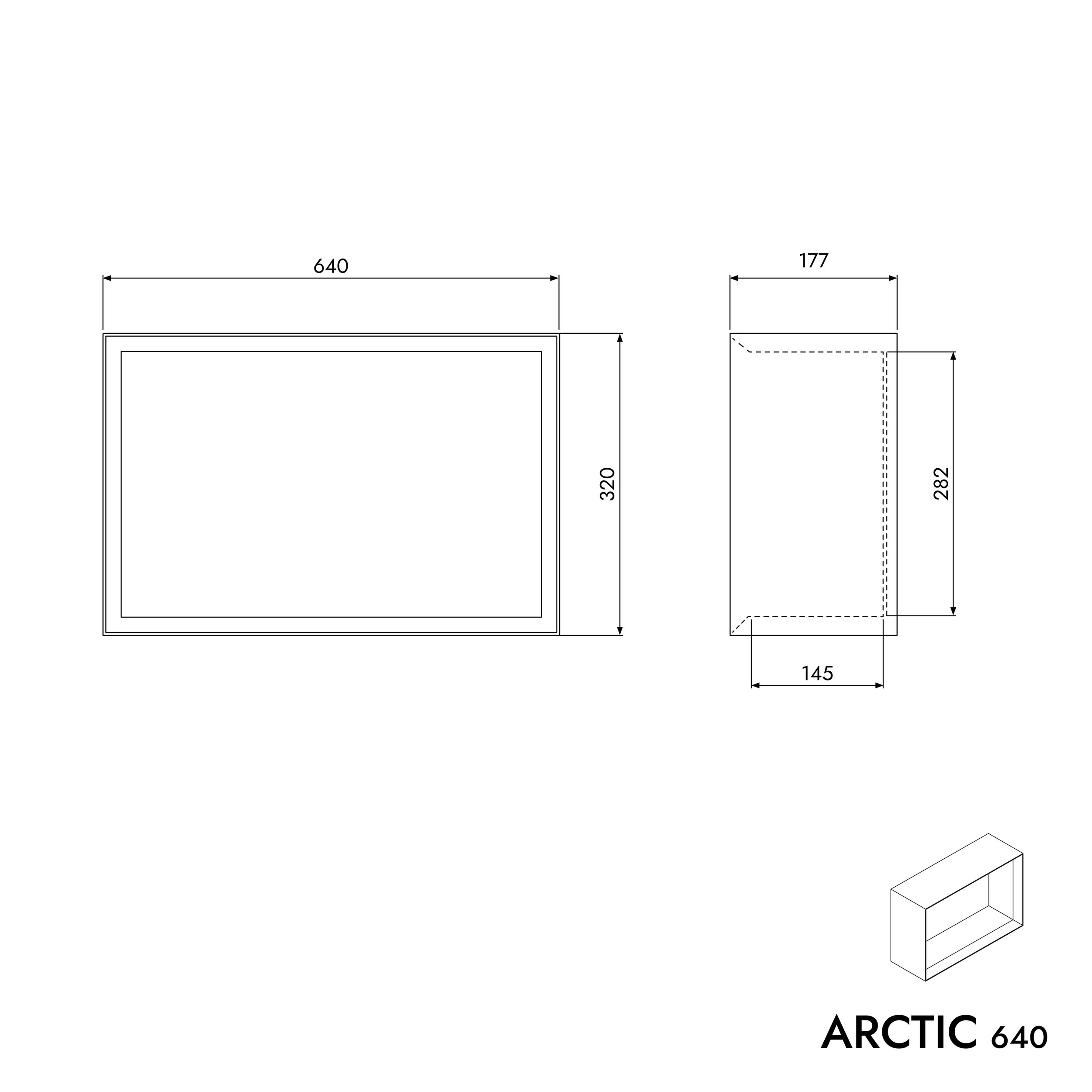 Étagère salle de bain ARCTIC 640