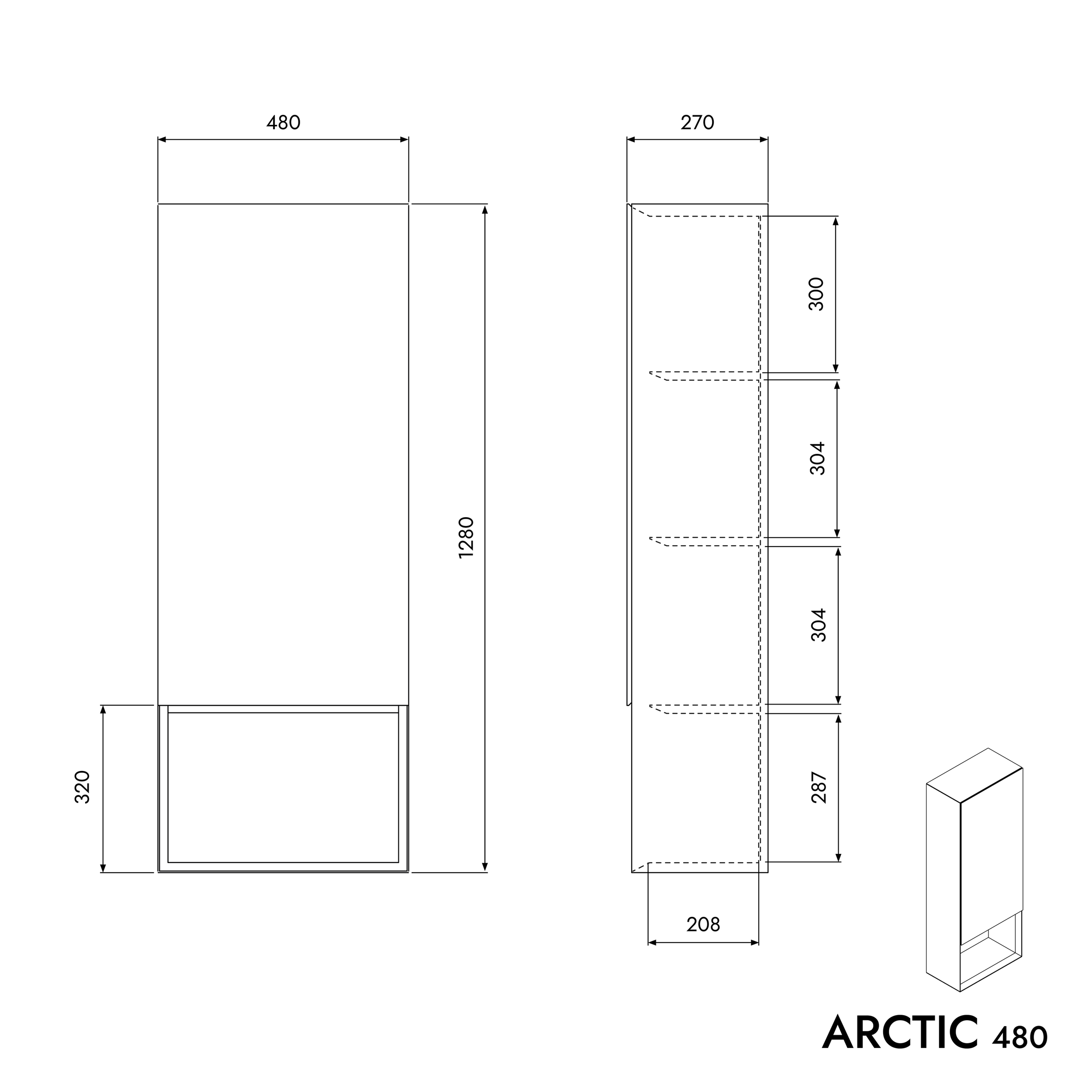 Armoire ARCTIC 480 blanc doux