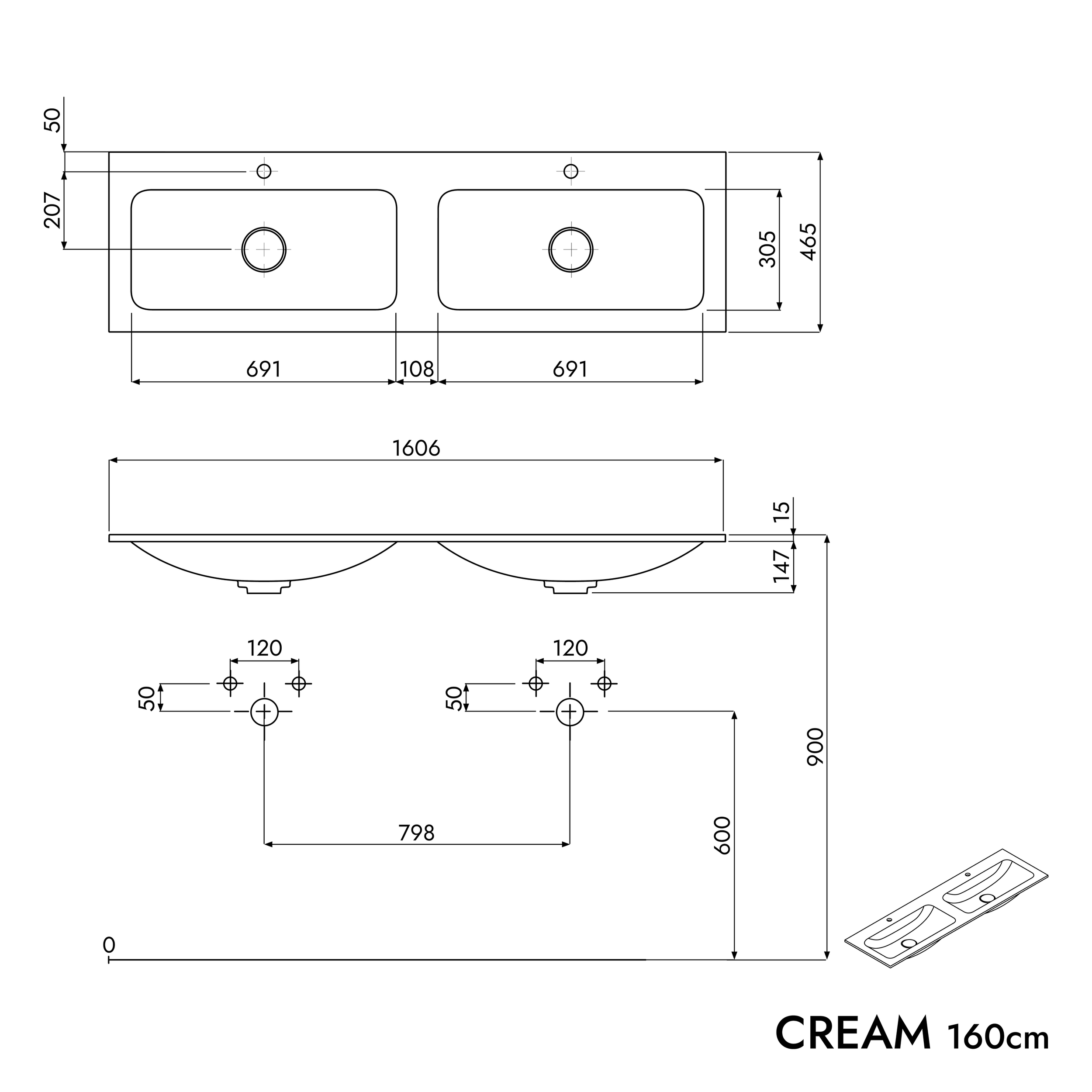Unterschrank VIREO 160 cm