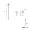 Mitigeur de lavabo plafond DROP 135